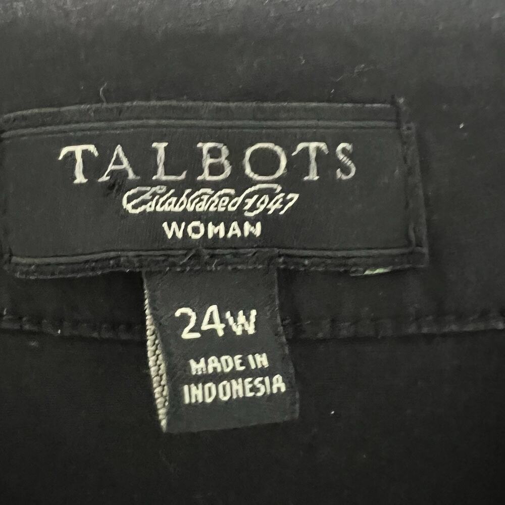 TALBOTS Plus Size Women Dress 24W Black Babydoll Career Minimalist Pockets - Picture 5 of 13